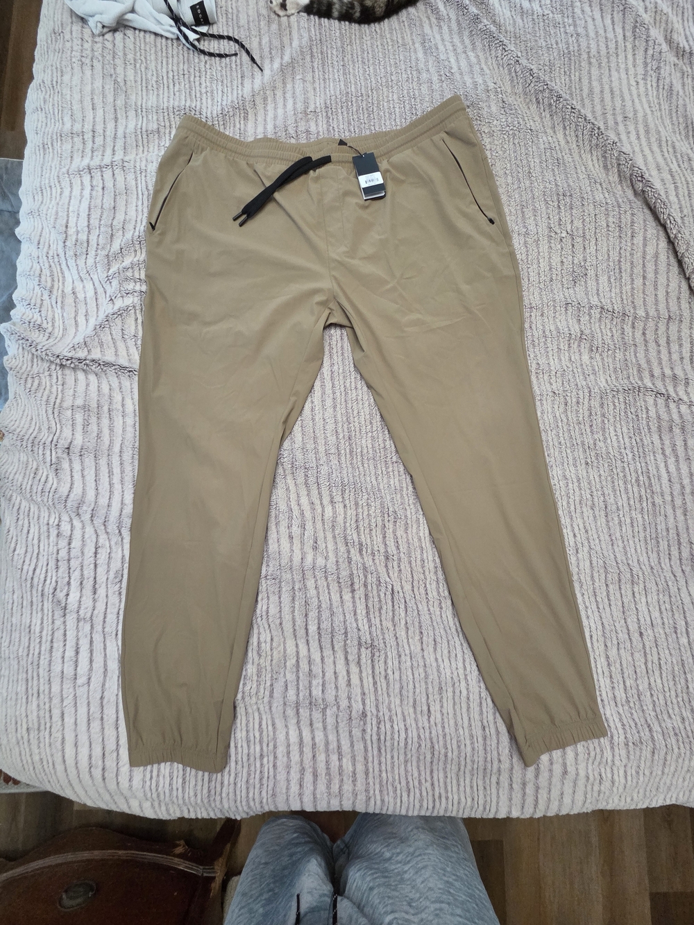 Men's UNRL Tan Elastic-Waist Joggers with Drawcord